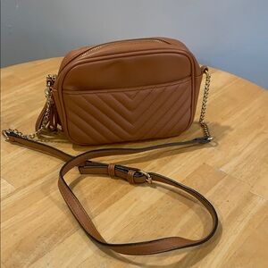 Tan Leather Crossbody Bag